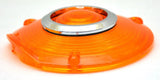 Back of Cab Lens Replacement 4" Amber with Chrome Ring Plastic 3 Hole GG#86720