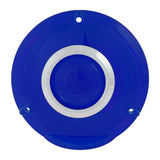 Back of Cab Lens Replacement 4" Blue with Chrome Ring Plastic 3 Hole GG#86721