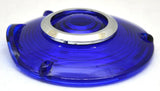 Back of Cab Lens Replacement 4" Blue with Chrome Ring Plastic 3 Hole GG#86721