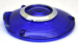 Back of Cab Lens Replacement 4" Blue with Chrome Ring Plastic 3 Hole GG#86721