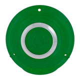 Back of Cab Lens Replacement 4" Green with Chrome Ring Plastic 3 Hole GG#86722