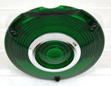 Back of Cab Lens Replacement 4" Green with Chrome Ring Plastic 3 Hole GG#86722