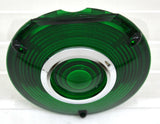 Back of Cab Lens Replacement 4" Green with Chrome Ring Plastic 3 Hole GG#86722