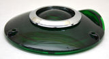 Back of Cab Lens Replacement 4" Green with Chrome Ring Plastic 3 Hole GG#86722