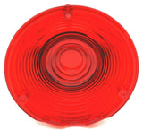 Back of Cab Lens Replacement 4" Red with Chrome Ring Plastic 3 Hole GG#86724
