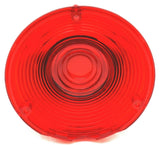 Back of Cab Lens Replacement 4" Red with Chrome Ring Plastic 3 Hole GG#86724