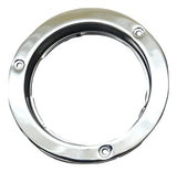 Universal 4" Round Light Bezel Stainless Steel Anti-Theft Mount Flange GG#87143