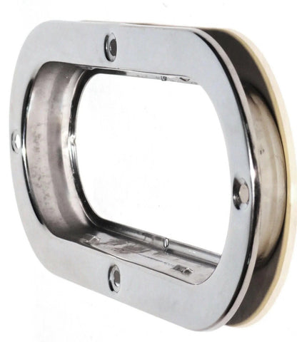 Oval Light Bezel Anti-Theft Stainless Steel Mounting Flange w/Screws GG#87146