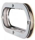 Oval Light Bezel Anti-Theft Stainless Steel Mounting Flange w/Screws GG#87146