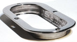 Oval Light Bezel Anti-Theft Stainless Steel Mounting Flange w/Screws GG#87146
