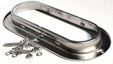 Oval Light Bezel Anti-Theft Stainless Steel Mounting Flange w/Screws GG#87146