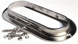Oval Light Bezel Anti-Theft Stainless Steel Mounting Flange w/Screws GG#87146