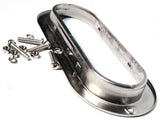 Oval Light Bezel Anti-Theft Stainless Steel Mounting Flange w/Screws GG#87146