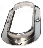 Oval Light Bezel Anti-Theft Stainless Steel Mounting Flange w/Screws GG#87146