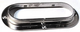 Oval Light Bezel Anti-Theft Stainless Steel Mounting Flange w/Screws GG#87146