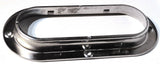 Oval Light Bezel Anti-Theft Stainless Steel Mounting Flange w/Screws GG#87146