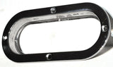 Oval Light Bezel Anti-Theft Stainless Steel Mounting Flange w/Screws GG#87146