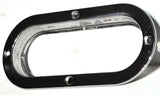 Oval Light Bezel Anti-Theft Stainless Steel Mounting Flange w/Screws GG#87146