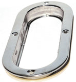 Oval Light Bezel Anti-Theft Stainless Steel Mounting Flange w/Screws GG#87146