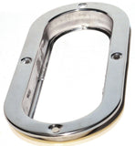 Oval Light Bezel Anti-Theft Stainless Steel Mounting Flange w/Screws GG#87146