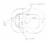Anti-Theft Rectangular (3x5) Light Mount Bezel Stainless Bolt On GG#87147 Each