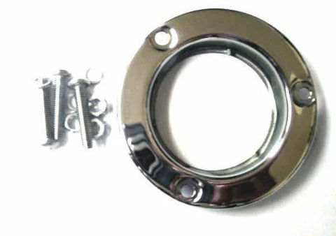 2" Round Light Anti Theft Flange Mount Bezel Stainless GG#87149 Each