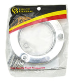 2" Round Light Anti Theft Flange Mount Bezel Stainless GG#87149 Each
