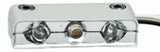 GG License Plate Step Interior Light Chrome Plastic 3 Clear Lens Red LED #87403