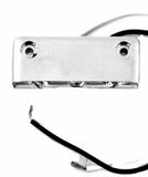 GG License Plate Step Interior Light Chrome Plastic 3 Clear Lens Red LED #87403