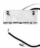 GG License Plate Step Interior Light Chrome Plastic 3 Clear Lens Red LED #87403