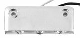 GG License Plate Step Interior Light Chrome Plastic 3 Clear Lens Red LED #87403