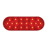 GG LED Light Oval Stop Tail Turn 20 Red LEDs Red Lens 6 1/2" Long #87721 Pair