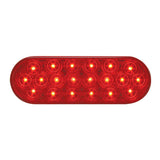 GG LED Light Oval Stop Tail Turn 20 Red LEDs Red Lens 6 1/2" Long #87721 Pair