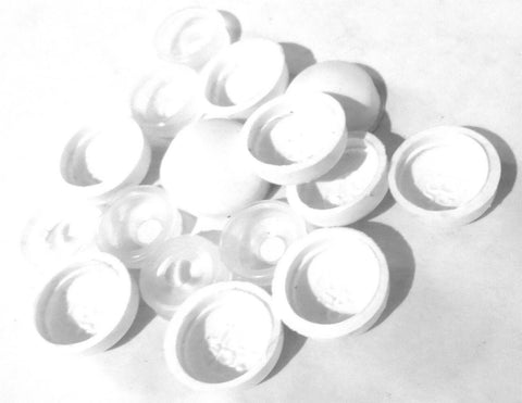 Screw Head Covers for #6 #8 M3 M4 Flat Back Screws White 8/8-100, 10 Sets