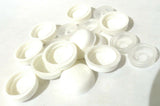 Screw Head Covers for #6 #8 M3 M4 Flat Back Screws White 8/8-100, 10 Sets