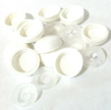 Screw Head Covers for #6 #8 M3 M4 Flat Back Screws White 8/8-100, 10 Sets