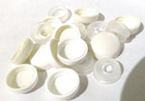 Screw Head Covers for #6 #8 M3 M4 Flat Back Screws Off White 8/8-106, 10 Sets