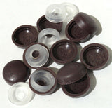Screw Head Covers for #6 #8 M3 M4 Flat Back Screws Bahama Brown 8/8-139, 10 Sets