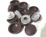 Screw Head Covers for #6 #8 M3 M4 Flat Back Screws Bahama Brown 8/8-139, 10 Sets