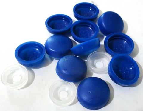 Screw Head Covers for #6 #8 M3 M4 Flat Back California Blue #8/8-150 (10 Sets)