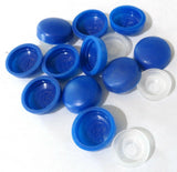 Screw Head Covers for #6 #8 M3 M4 Flat Back California Blue #8/8-150 (10 Sets)