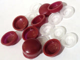 Oxblood Red Screw Head Covers Caps Flat Back Fits #6 #8 M3 M4 Screws 10 Sets