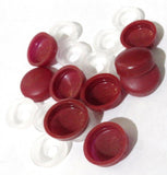 Oxblood Red Screw Head Covers Caps Flat Back Fits #6 #8 M3 M4 Screws 10 Sets