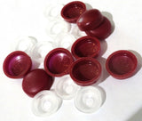 Oxblood Red Screw Head Covers Caps Flat Back Fits #6 #8 M3 M4 Screws 10 Sets