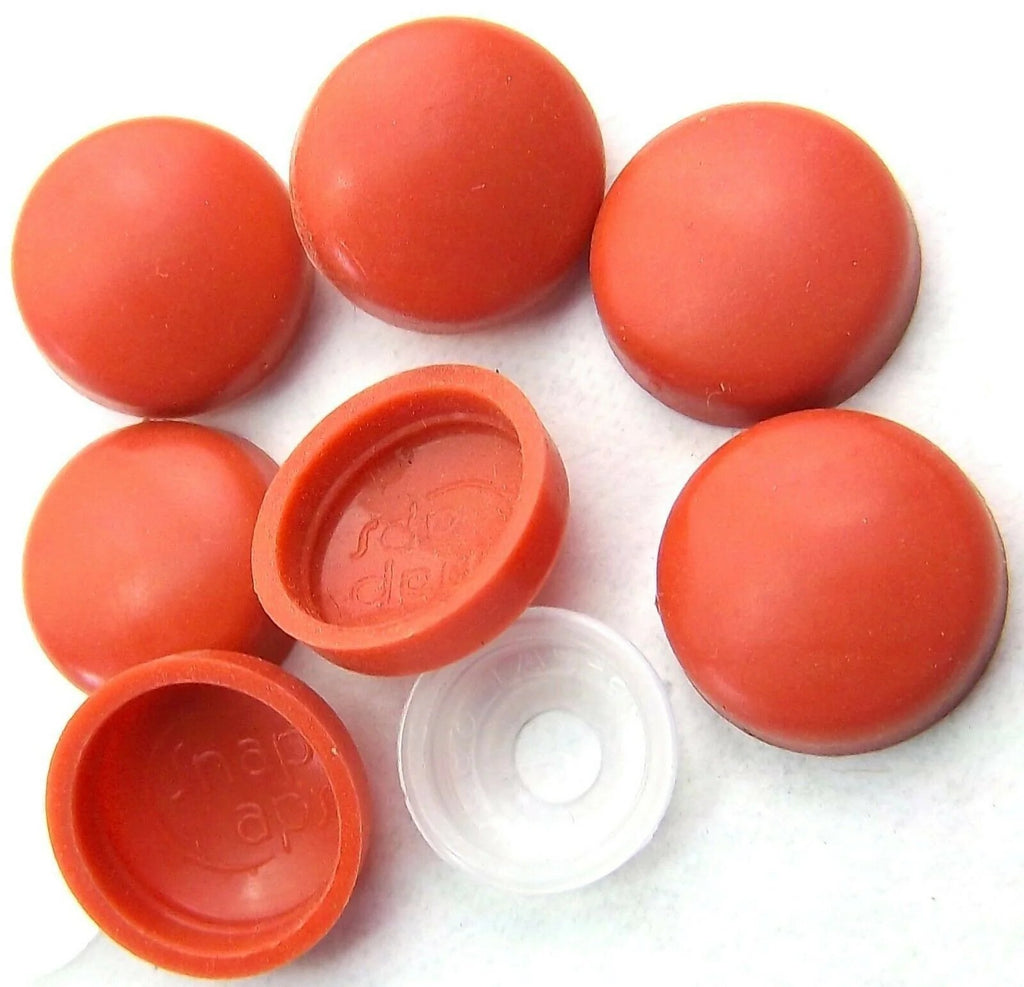 Screw Head Covers for #6 #8 M3 M4 Flat Back Burnt Orange #8/8-167 (10 Sets)