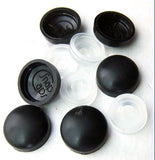 Screw Head Covers for #6 #8 M3 M4 Flat Back Black Plastic #8/8-180 (10 Sets)