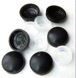 Screw Head Covers for #6 #8 M3 M4 Flat Back Black Plastic #8/8-180 (10 Sets)