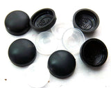 Screw Head Covers for #6 #8 M3 M4 Flat Back Black Plastic #8/8-180 (10 Sets)