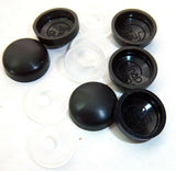 Screw Head Covers for #6 #8 M3 M4 Flat Back Black Plastic #8/8-180 (10 Sets)