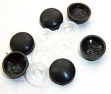 Screw Head Covers for #6 #8 M3 M4 Flat Back Black Plastic #8/8-180 (10 Sets)